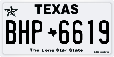 TX license plate BHP6619