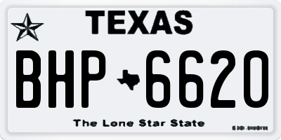 TX license plate BHP6620
