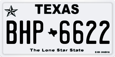 TX license plate BHP6622