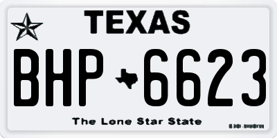 TX license plate BHP6623