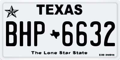 TX license plate BHP6632