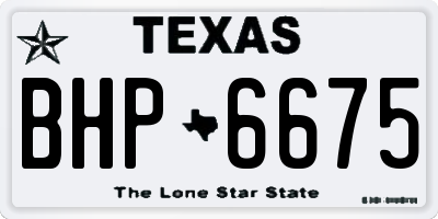 TX license plate BHP6675
