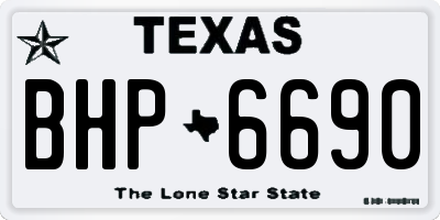 TX license plate BHP6690