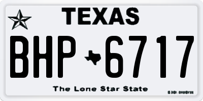 TX license plate BHP6717