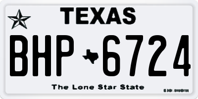 TX license plate BHP6724