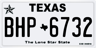 TX license plate BHP6732