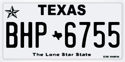 TX license plate BHP6755