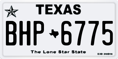TX license plate BHP6775