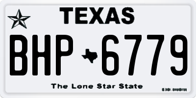 TX license plate BHP6779