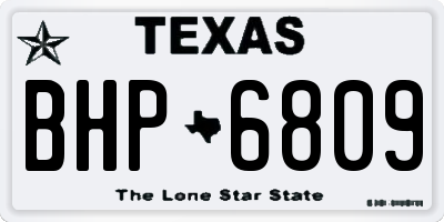TX license plate BHP6809