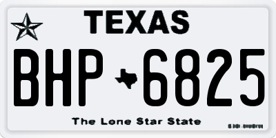TX license plate BHP6825