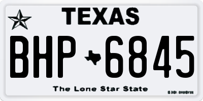 TX license plate BHP6845