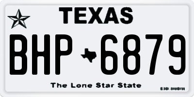 TX license plate BHP6879