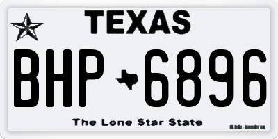 TX license plate BHP6896