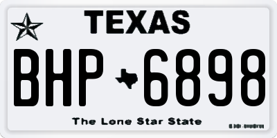 TX license plate BHP6898