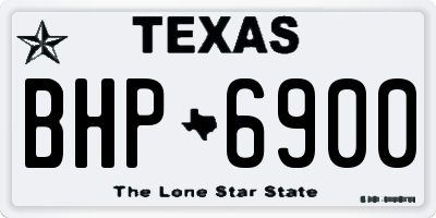 TX license plate BHP6900