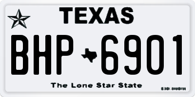 TX license plate BHP6901