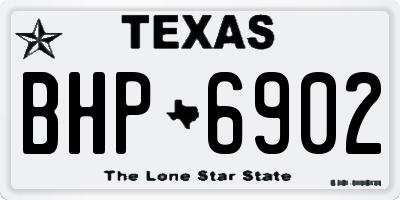 TX license plate BHP6902