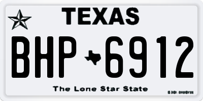 TX license plate BHP6912