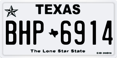 TX license plate BHP6914