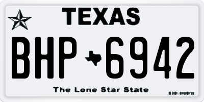 TX license plate BHP6942