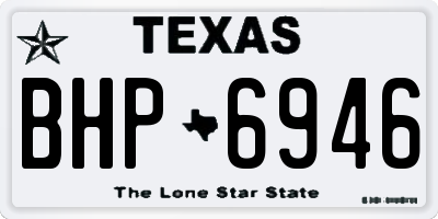 TX license plate BHP6946