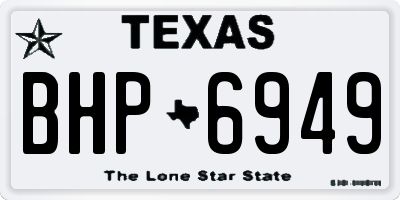 TX license plate BHP6949