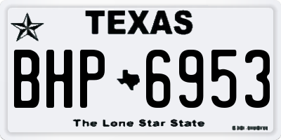 TX license plate BHP6953