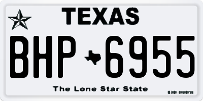 TX license plate BHP6955