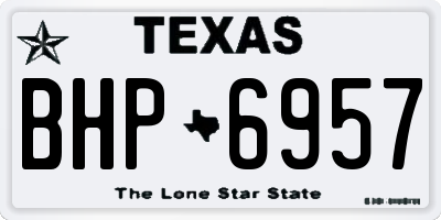 TX license plate BHP6957