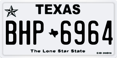 TX license plate BHP6964
