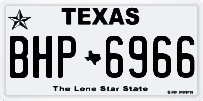TX license plate BHP6966