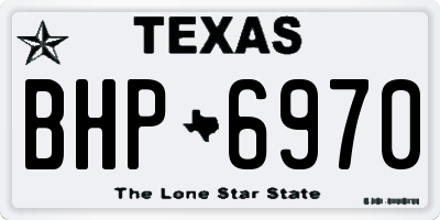 TX license plate BHP6970