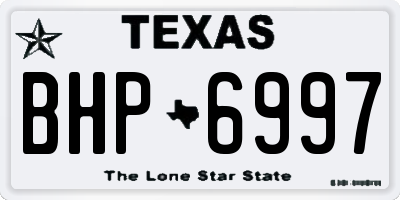 TX license plate BHP6997