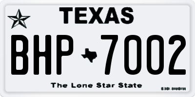 TX license plate BHP7002