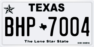 TX license plate BHP7004