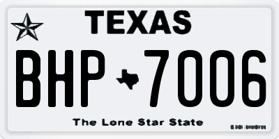 TX license plate BHP7006
