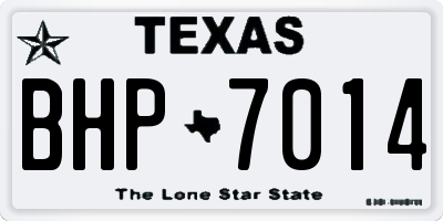 TX license plate BHP7014