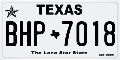 TX license plate BHP7018