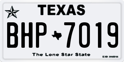 TX license plate BHP7019