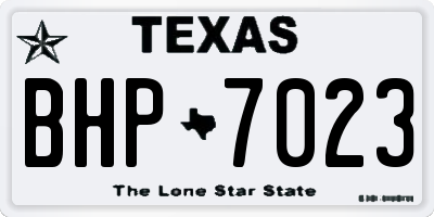 TX license plate BHP7023