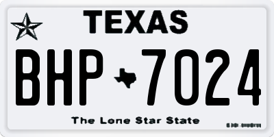 TX license plate BHP7024
