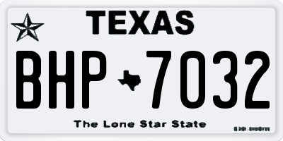 TX license plate BHP7032