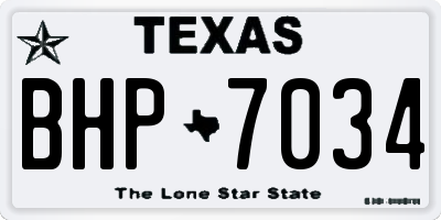 TX license plate BHP7034
