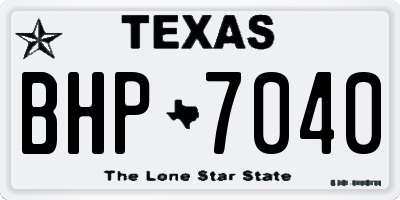 TX license plate BHP7040