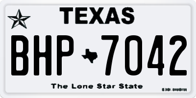 TX license plate BHP7042