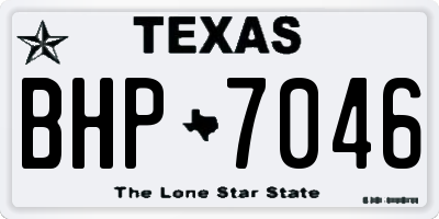 TX license plate BHP7046