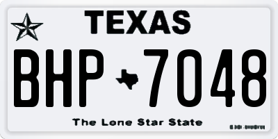TX license plate BHP7048
