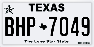 TX license plate BHP7049