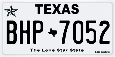 TX license plate BHP7052